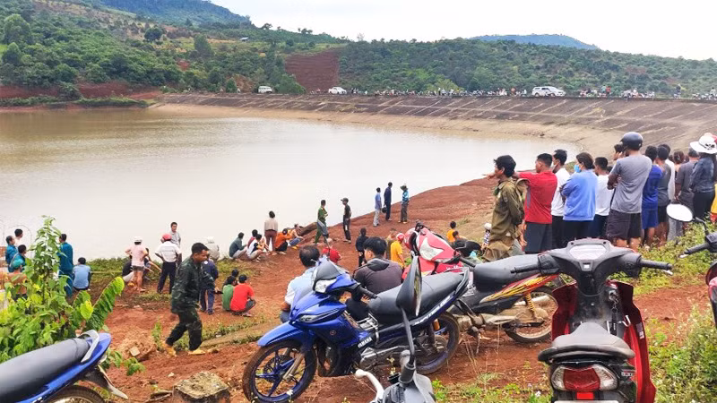 Khu vực xảy ra vụ đuối nước thương tâm tại xã Đồng Nai Thượng vào ngày 22/6.
