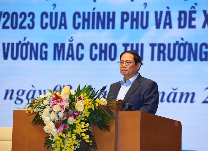 Thủ tướng Phạm Minh Chính phát biểu khai mạc hội nghị.