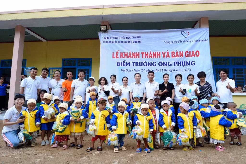 Điểm trường ông Phụng, thuộc Trường Phổ thông dân tộc bán trú xã Trà Dơn, huyện Nam Trà My, tỉnh Quảng Nam vừa được khánh thành.