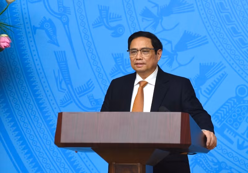 Thủ tướng Phạm Minh Chính phát biểu tại hội nghị. Thủ tướng Phạm Minh Chính phát biểu tại hội nghị.