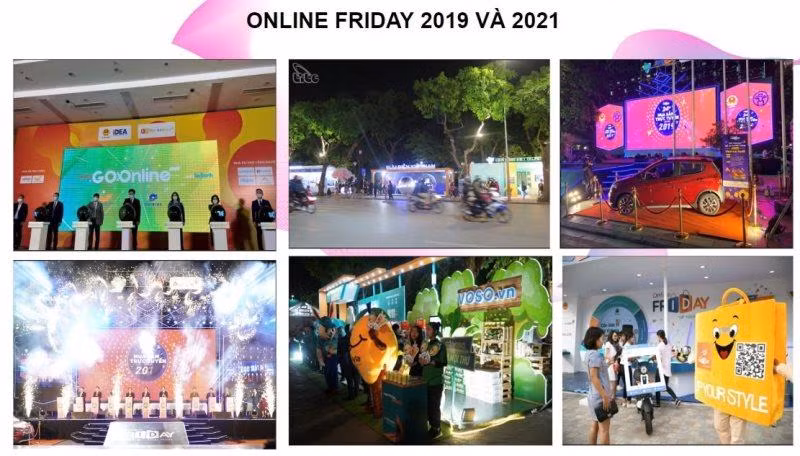 Các hoạt động diễn ra trong chương trình Online Friday 2019 và 2021.