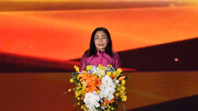 Thứ trưởng Văn hóa, Thể thao và Du lịch Trịnh Thị Thủy phát biểu. (Ảnh: Thanh Hà)