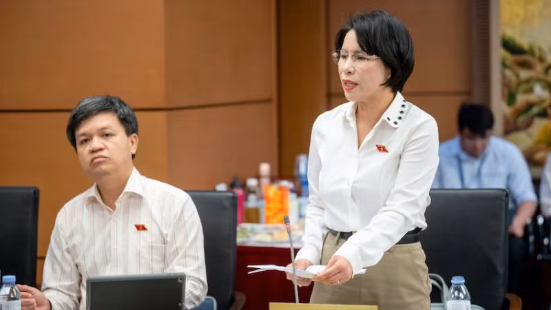 Đại biểu Trần Thị Nhị Hà (Đoàn thành phố Hà Nội). (Ảnh: Quochoi.vn)