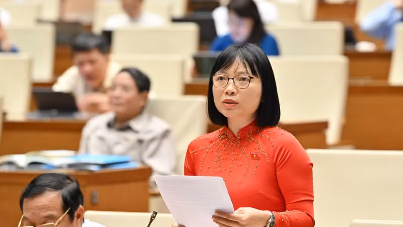 Đại biểu Nguyễn Thị Việt Nga, Phó trưởng Đoàn đại biểu Quốc hội chuyên trách tỉnh Hải Dương. (Ảnh: BÙI GIANG)