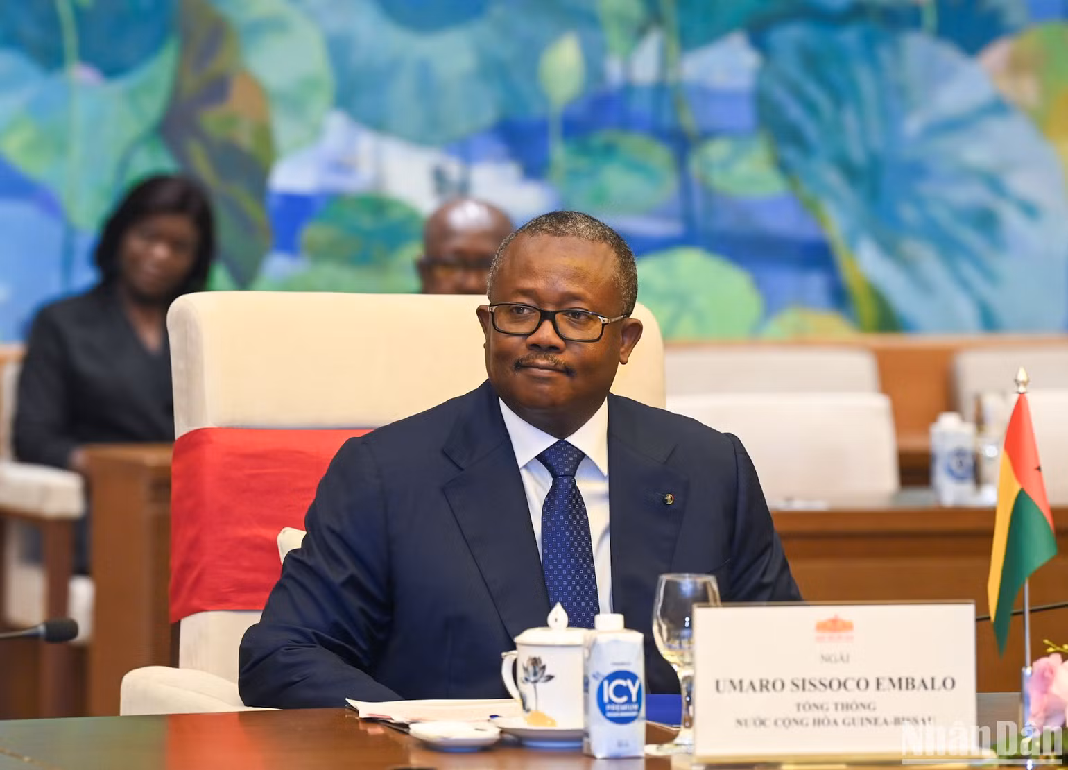 Tổng thống Cộng hòa Guinea-Bissau Umaro Sissoco Embaló phát biểu tại buổi hội kiến.