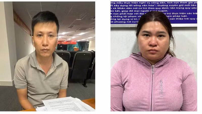 Bị can Nguyễn Tú Anh và bị can Phạm Thị Kim Hoa.