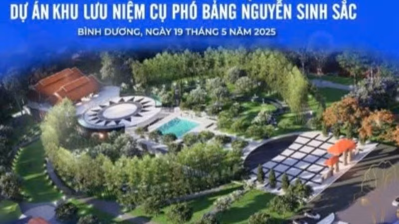 Một góc phối cảnh Khu lưu niệm Cụ Phó bảng Nguyễn Sinh Sắc.