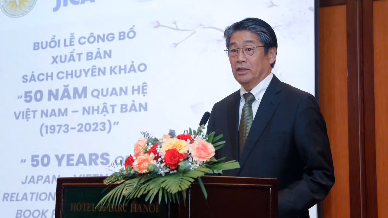 Ông Ito Naoki, Đại sứ Nhật Bản tại Việt Nam, phát biểu tại sự kiện công bố. (Ảnh: JICA)