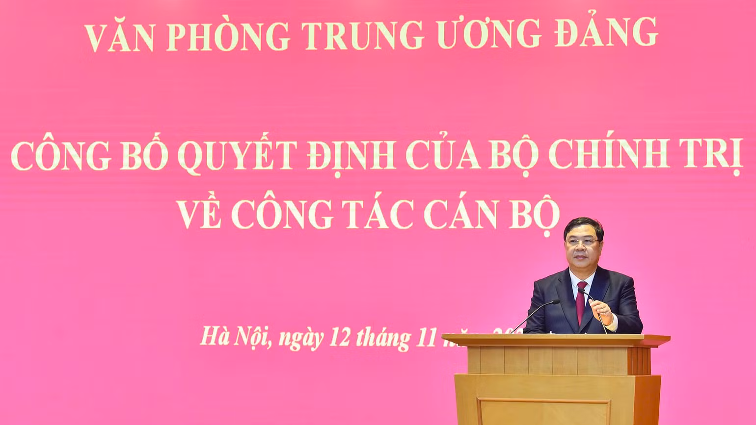 Đồng chí Phạm Gia Túc phát biểu nhận nhiệm vụ. (Ảnh THỦY NGUYÊN) Đồng chí Phạm Gia Túc phát biểu nhận nhiệm vụ. (Ảnh THỦY NGUYÊN)