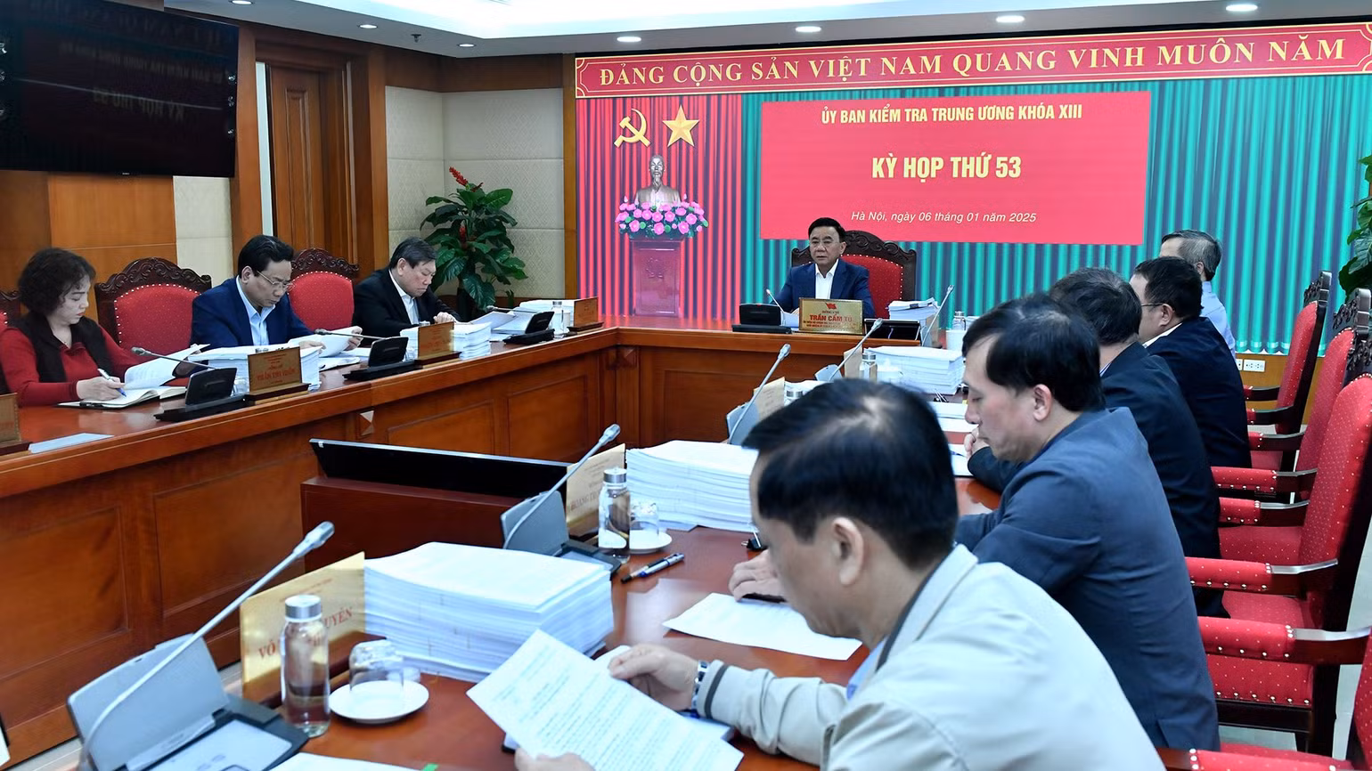 Ủy ban Kiểm tra Trung ương đã thảo luận, cho ý kiến dự thảo sửa đổi, bổ sung các quy định, quy chế về công tác kiểm tra, giám sát và kỷ luật của Đảng. (Ảnh: Đăng Khoa)