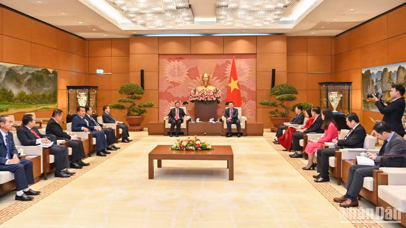 Quang cảnh buổi tiếp tại Nhà Quốc hội. (Ảnh: Duy Linh)
