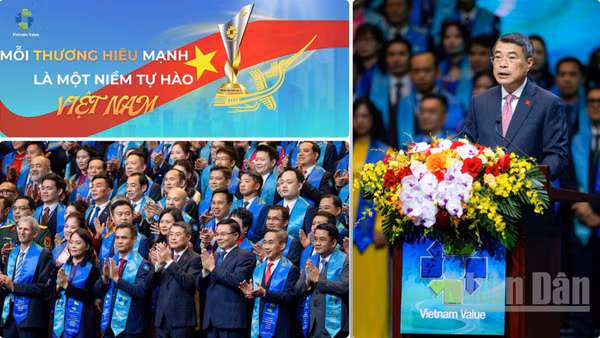 Lễ công bố sản phẩm đạt Thương hiệu quốc gia Việt Nam năm 2026 lan tỏa thông điệp “mỗi thương hiệu mạnh là một niềm tự hào Việt Nam”, khẳng định vai trò tiên phong của cộng đồng doanh nghiệp trong việc nâng cao vị thế và sức cạnh tranh của nền kinh tế. (Ảnh: TIẾN KHÔI)