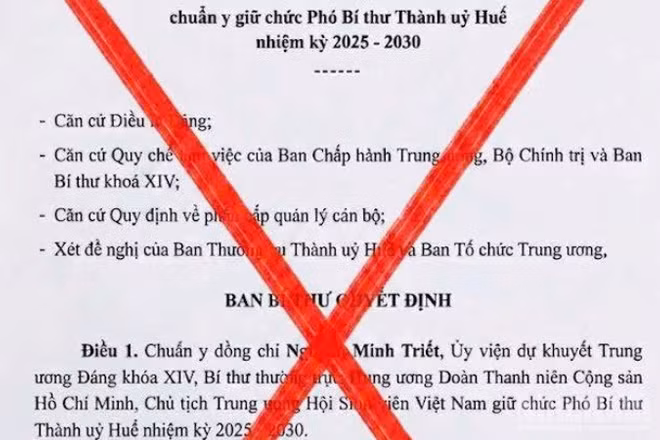 Văn bản đã được xác định là giả mạo.