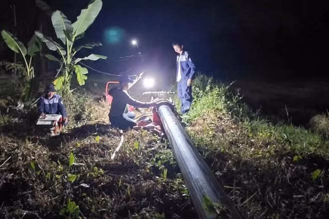 Khu vực Chân Mây-Lăng Cô, thành phố Huế đã được bổ sung nguồn nước sạch với công suất 4.000m³/ngày đêm từ hồ Thủy Yên, giải tỏa nguy cơ thiếu nước sinh hoạt. (Ảnh: HueWaco)