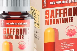 Sản phẩm thực phẩm bảo vệ sức khỏe Saffron Maxwinner do Công ty cổ phần Max Winner công bố. (Ảnh chụp màn hình)