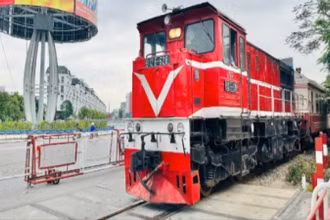 Tuyến đường sắt chạy qua thành phố Hải Phòng.