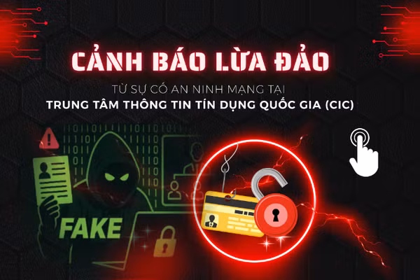 [Infographic] Cảnh giác trước chiêu trò lừa đảo chiếm đoạt tài sản từ sự cố an ninh mạng tại CIC