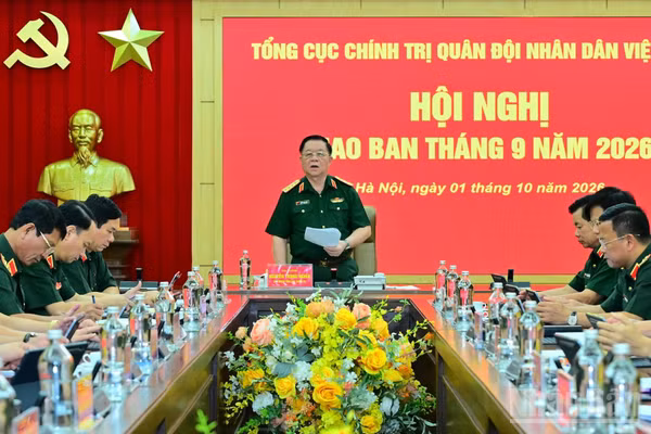 Đại tướng Nguyễn Trọng Nghĩa chủ trì hội nghị. (Ảnh: THẾ ĐẠI)