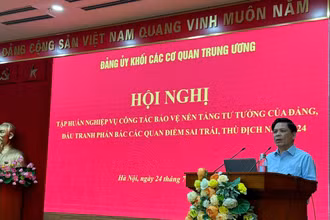 Bí thư Đảng ủy Khối phát biểu chỉ đạo hội nghị.