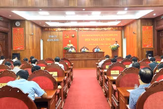 Quang cảnh Hội nghị Tỉnh ủy Quảng Bình.