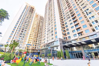 Chung cư Sky Central tại phường Định Công, quận Hoàng Mai. (Ảnh ĐỨC CHÍNH)
