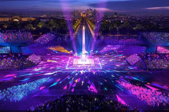 Quảng trường Place de la Concorde mang tính biểu tượng của Thủ đô nước Pháp là bối cảnh diễn ra lễ khai mạc Paralympic Paris 2024. (Ảnh IPC)
