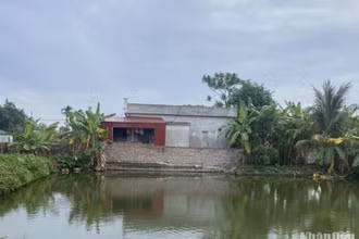 Một trường hợp xây nhà trái phép trên đất nông nghiệp tại xã Thụy Sơn (Thái Thụy, Thái Bình).