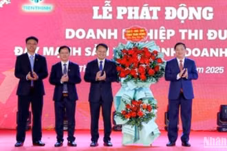 Lễ phát động doanh nghiệp thi đua đẩy mạnh sản xuất, kinh doanh được tỉnh Thái Bình tổ chức theo thông lệ đầu năm mới.