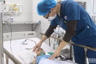 Bé trai 5 tuổi được cứu sống, hiện đang tiếp tục được các y bác sĩ Bệnh viện Nhi Thái Bình theo dõi sát sao.