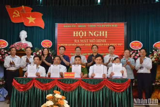 Ra mắt "Chính quyền thân thiện vì nhân dân phục vụ" tại xã Duyên Hải (huyện Hưng Hà, tỉnh Thái Bình).