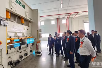 Dự án Nhà máy sản xuất linh kiện điện tử do Công ty TNHH Lotes Việt Nam đầu tư đã đi vào hoạt động tại khu công nghiệp Liên Hà Thái tháng 2/2023.
