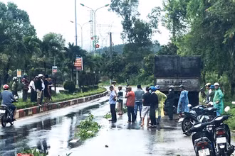 Hiện trường vụ tai nạn.