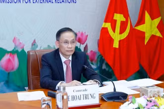 Đồng chí Lê Hoài Trung, Bí thư Trung ương Đảng, Trưởng Ban Đối ngoại Trung ương. (Ảnh: TTXVN)