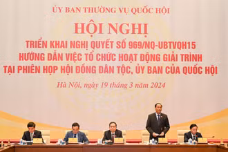 Nghị quyết số 969/NQ-UBTVQH15 là Nghị quyết đầu tiên được Ủy ban Thường vụ Quốc hội ban hành nhằm thực hiện chủ trương đẩy mạnh và nâng cao chất lượng hoạt động giải trình tại các cơ quan của Quốc hội.