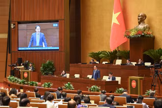Bộ trưởng Ngoại giao Bùi Thanh Sơn trả lời chất vấn các đề đại biểu Quốc hội nêu.