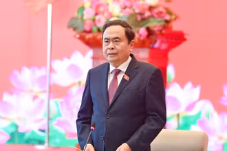 Bí thư Đảng ủy Quốc hội, Chủ tịch Quốc hội Trần Thanh Mẫn phát biểu khai mạc hội nghị. (Ảnh Duy Linh)