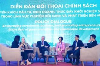 Trong khuôn khổ diễn ra Phiên thảo luận: Hợp tác thúc đẩy khởi nghiệp sáng tạo chuyển đổi xanh và phát triển bền vững 