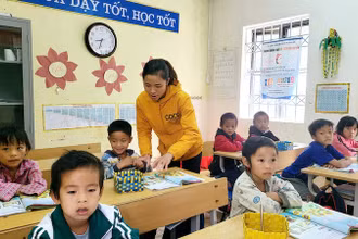 Điểm trường Ngàn Vàng trên - Trường tiểu học Đồng Tâm, huyện Bình Liêu, Quảng Ninh.