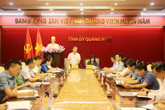 Quang cảnh buổi làm việc của Ban Dân Vận Trung ương với tỉnh Quảng Ninh.