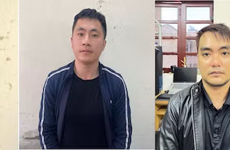 Nhóm đối tượng cho vay lãi nặng tại cơ quan Công an.
