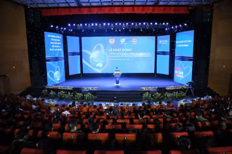 Quang cảnh buổi Lễ phát động "Ngày toàn dân phòng, chống mua bán người - 30/7" năm 2023.