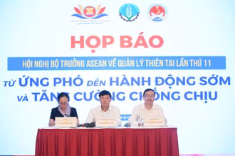 Họp báo giới thiệu về Hội nghị Bộ trưởng ASEAN về Quản lý thiên tai.