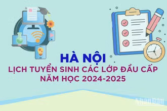 [Infographic] Lịch tuyển sinh các lớp đầu cấp năm học 2024-2025 của Hà Nội