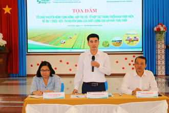 Phó Giám đốc Trung tâm Khuyến nông Quốc gia Hoàng Văn Hồng phát biểu kết luận buổi tọa đàm.
