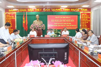 Tỉnh ủy Trà Vinh tổ chức hội nghị lần thứ 14, sơ kết quý III và 9 tháng, năm 2023.