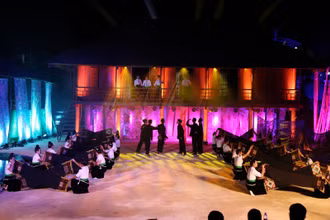 Diễn cảnh một phân đoạn trong show diễn thực cảnh "Huyền tích U-Va".