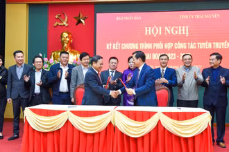 [Ảnh] Chương trình hợp tác tuyên truyền giai đoạn 2023-2025 giữa Báo Nhân Dân và Tỉnh ủy Thái Nguyên