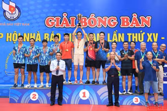 [Ảnh] Bế mạc Giải bóng bàn Cúp Hội Nhà báo Việt Nam lần thứ XV–năm 2022