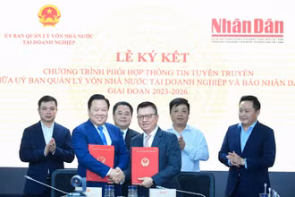 Báo Nhân Dân và Ủy ban Quản lý vốn nhà nước tại doanh nghiệp ký kết chương trình phối hợp thông tin, tuyên truyền