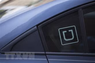 Biểu tượng của Hãng xe công nghệ Uber. (Ảnh: AFP/TTXVN)